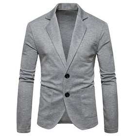 Men's Slim Fit Knit Blazer - Casual Business Jacket