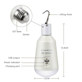 Mini Portable LED Camping Tent Light with Hooks