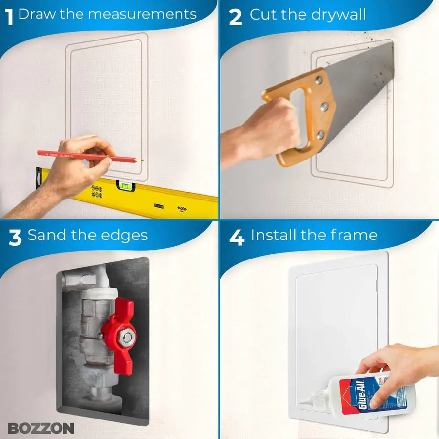 Access Panel for Drywall 12x16 inch Wall Hole Cover Access Door Plastic White