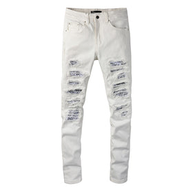 NEW US AMIRI Distressed Wash Paint Slim Fit Jeans