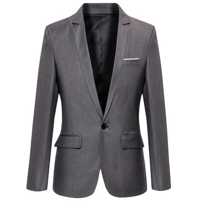 Men's Slim Fit Casual Blazer - Autumn/Winter Style