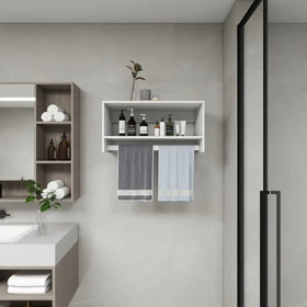 B2 Bathroom Shelves,Modular Wood Closet System Clothes Organizer, Closet System with 2 Closet Shelves, Closet Organizer System, Walk in Closet Organizers and Storage, Closet Systems for Walk in Closets, Closet(32" W x 16" D x 16" H)