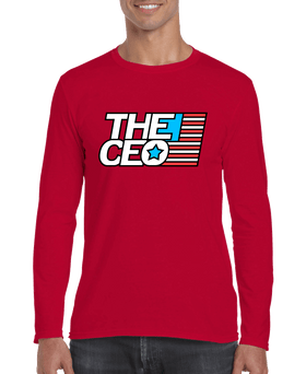 American Flag The CEO Men's Long Sleeve Shirt