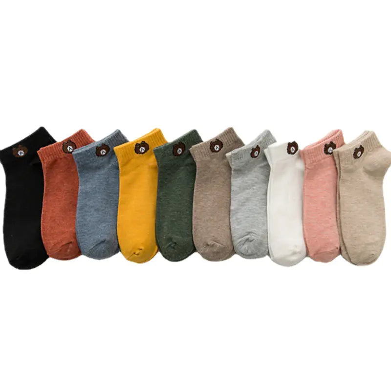 Cartoon Embroidered Tube Socks - Joomcy