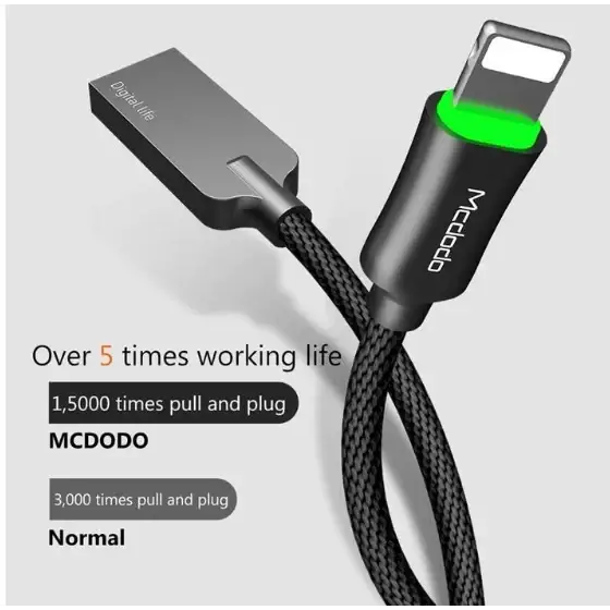 Braided Aluminum Fast Charging Cable for Apple Devices