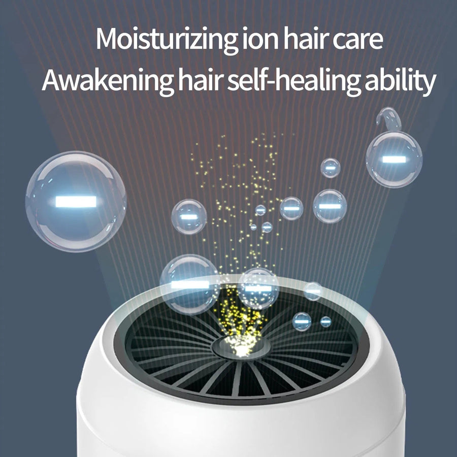 White Ionic Hair Dryer, Professional Blow Dryer For Curly Hair, Light And Quiet - 2000 Watts