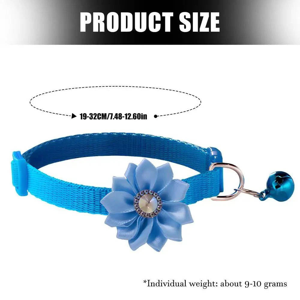 Cat Bell Adjustable Flower Collar - Joomcy