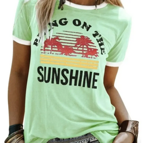 Cotton Short Sleeve T-Shirt with Letter Print