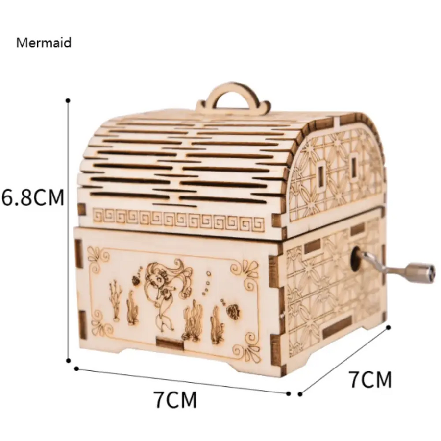 Creative Wooden Hand Music Box Puzzle Toy Kit