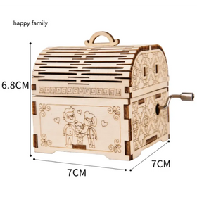 Creative Wooden Hand Music Box Puzzle Toy Kit