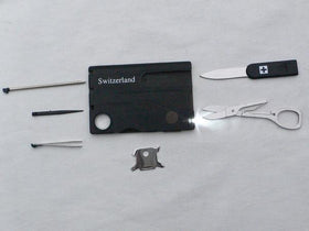 Multi-Functional Camping Card with LED Light and Knife