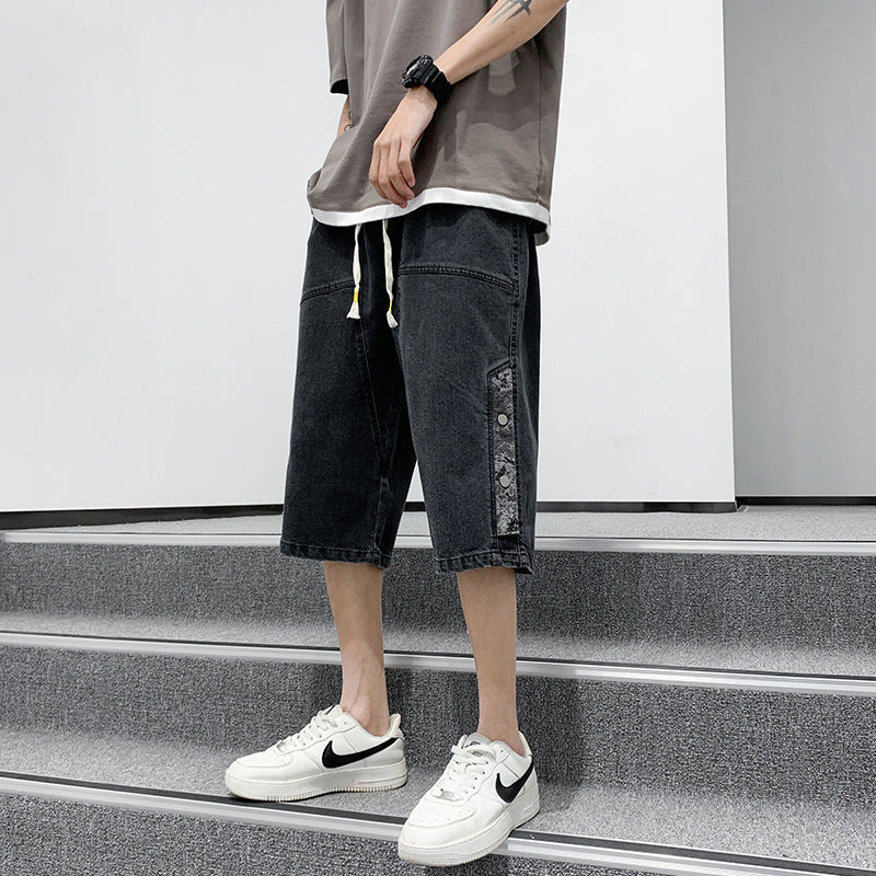 Men's Large Size Loose Fit Five Point Slim Shorts