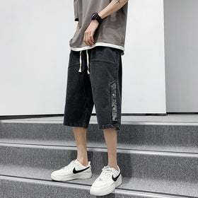 Men's Large Size Loose Fit Five Point Slim Shorts