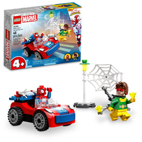 LEGO Marvel Spider-Mans Car and Doc Ock Building Set Spidey and His Amazing Friends Buildable Toy for Kids 4 Plus Years Old with Glow in The Dark Pieces 10789