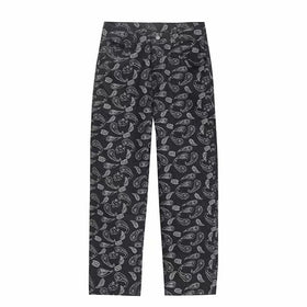 Men's Large Size Embroidered Wide Leg Hip-Hop Jeans