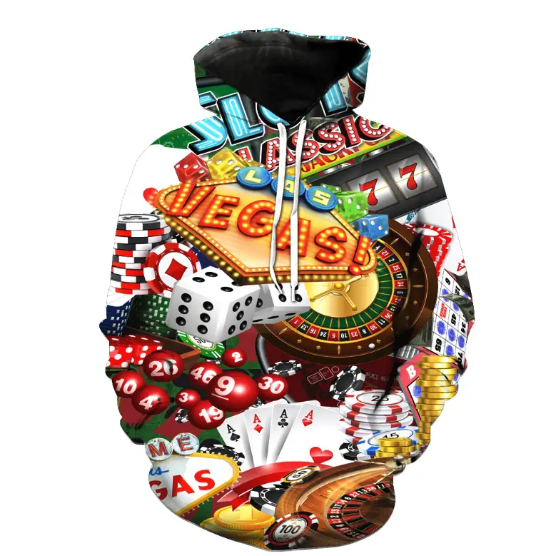 Digital Print Hoodie for Couples - Casual Loose Fit