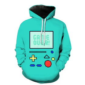 Digital Print Hoodie for Couples - Casual Loose Fit