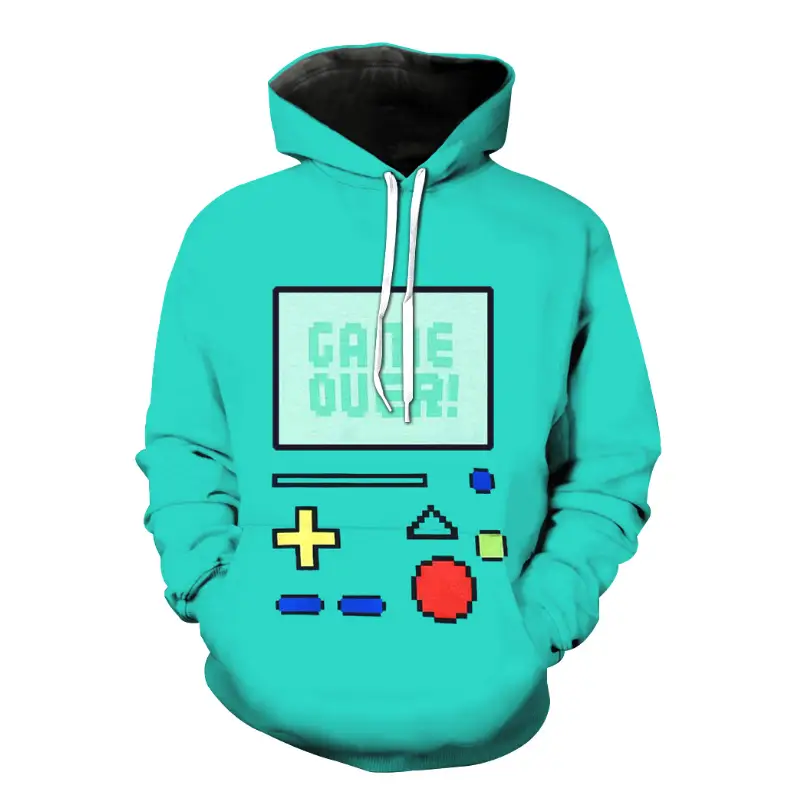 Digital Print Hoodie for Couples - Casual Loose Fit