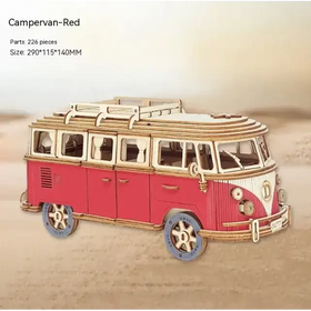 DIY Wooden 3D Camper Puzzle