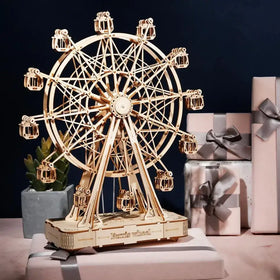 DIY Wooden Music Ferris Wheel Puzzle Toy Model