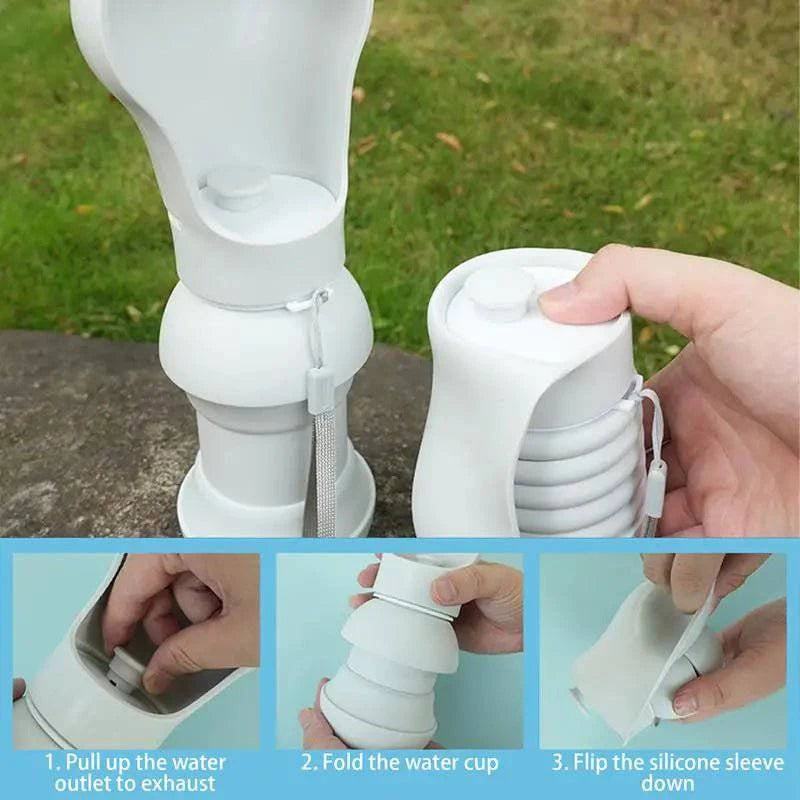Dog Walking Silicone Drinking Bottle - Joomcy