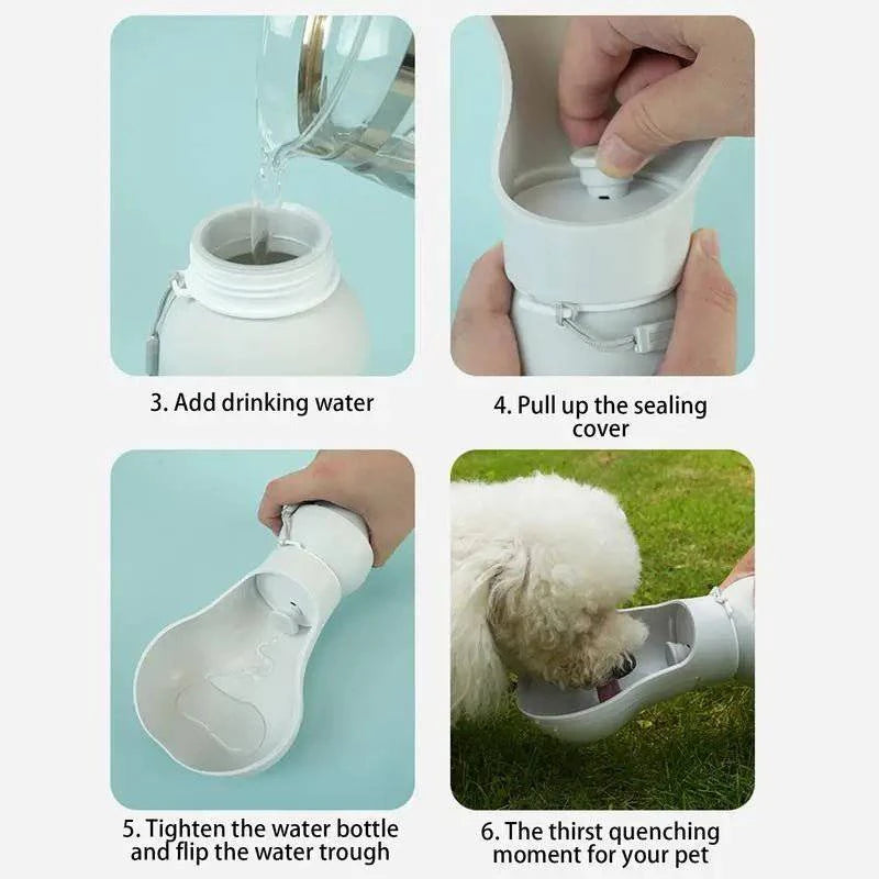 Dog Walking Silicone Drinking Bottle - Joomcy