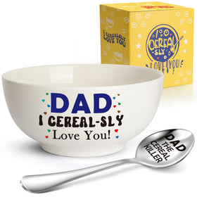 MAMAGIFTREE Christmas Gifts for Dad Birthday Gifts for Dad from Daughter Son Unique Dad Gifts Large Ceramic Bowl for Dad Who Wants Nothing