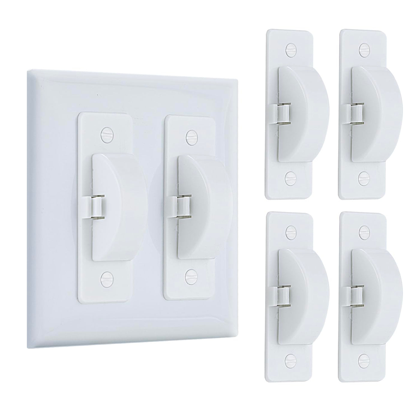 Switch Cover-Light Switch Cover-Light Switch Cover Guard-Light Switch Guard-Light Switch Cover Child Proof-Child Proof Light Switch Cover (White4pc)