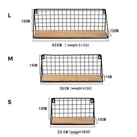 Japanese Style Wall-Mounted Iron Storage Basket