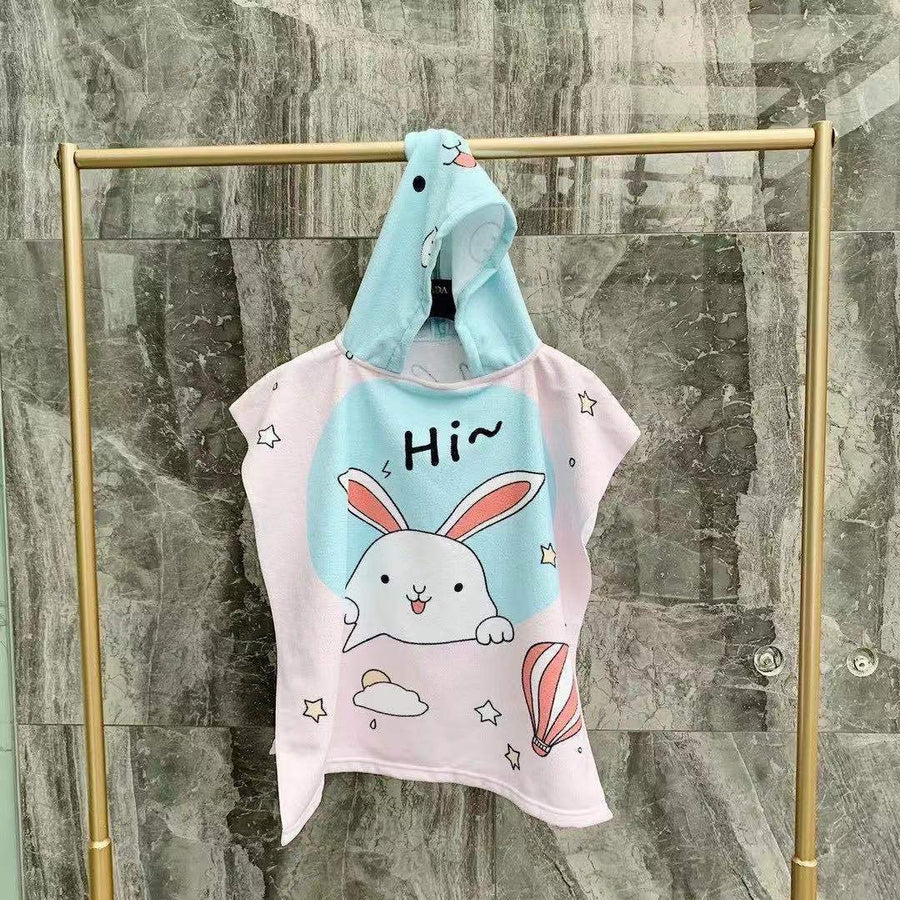 Children's Hooded Bathrobe with Soft, Absorbent Towel