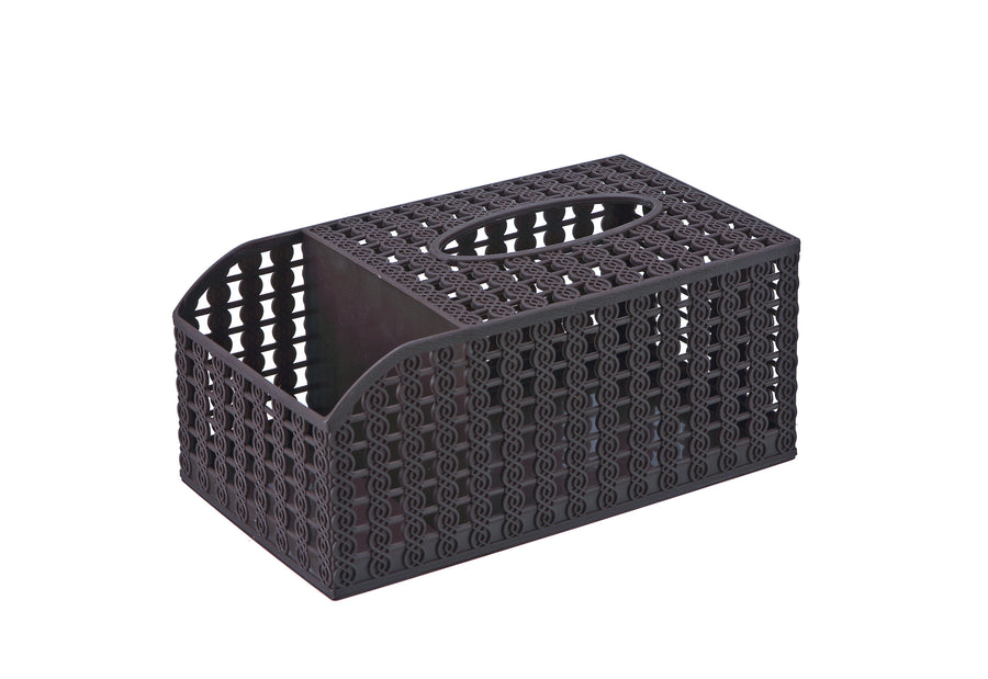 Minimalist Rattan-Style Tissue Box for Home Use