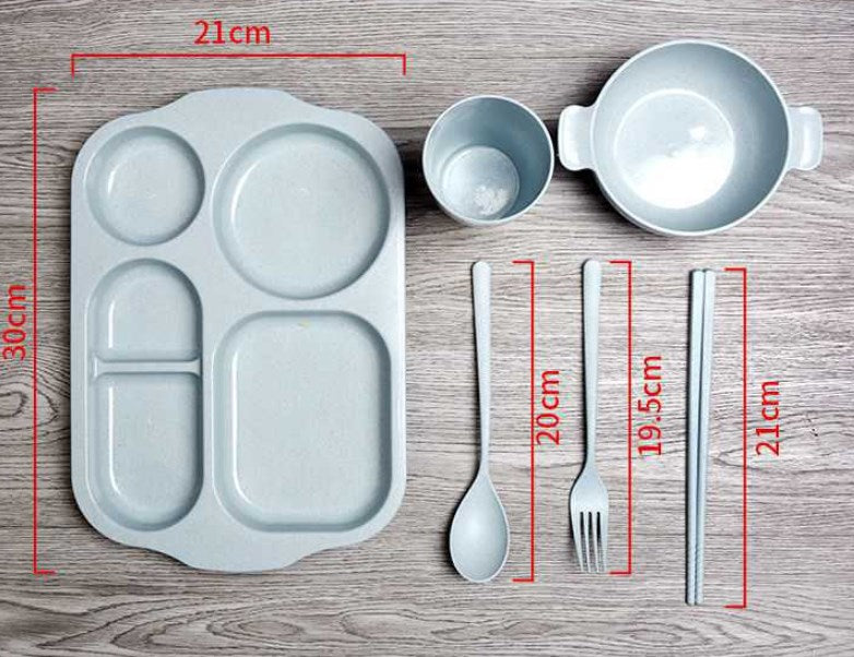 Wheat Dinnerware Set for Kids - Plates and Bowls