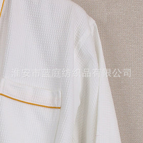 Pure Cotton Waffle Hotel White Bathrobe for Spa (Unisex)