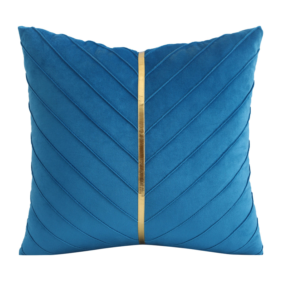 Decorative Gold Leather Throw Pillow Covers 18x18 (Set of 2)