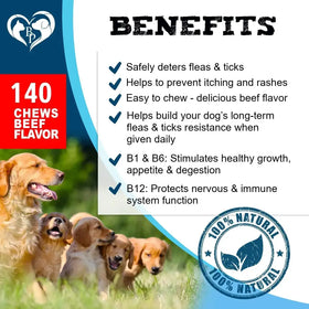 Flea And Tick Prevention Chewable Pills For Dogs And Cats Pest Control & Natural Defense Chewables Small Tablets Beef Taste CANNOT Be Listed For Sale On Amazon