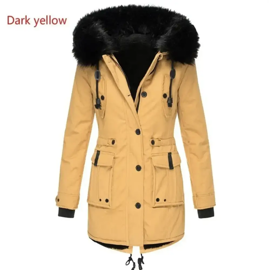 Fleece-Lined Cotton Puffer Coat