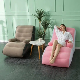 Foldable Portable Inflatable S-Shaped Sofa Bed