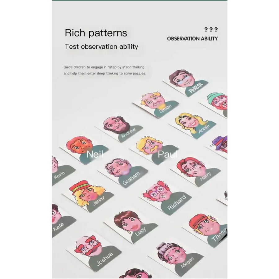A set of colorful cartoon character name cards with printed names and illustrated faces on a white background.