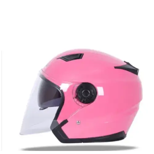 Half-Face Motorcycle Helmet for All Seasons (Dual Lens)
