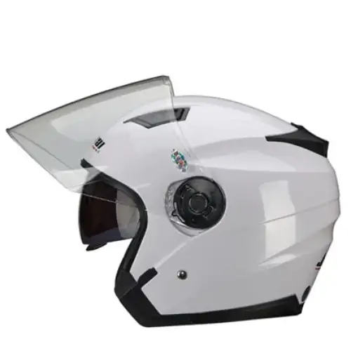Half-Face Motorcycle Helmet for All Seasons (Dual Lens)