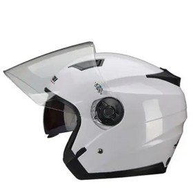 Half-Face Motorcycle Helmet for All Seasons (Dual Lens)