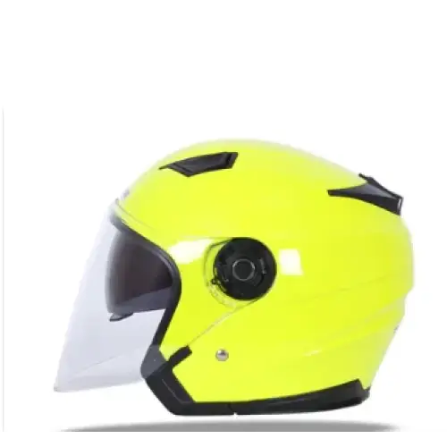 Half-Face Motorcycle Helmet for All Seasons (Dual Lens)