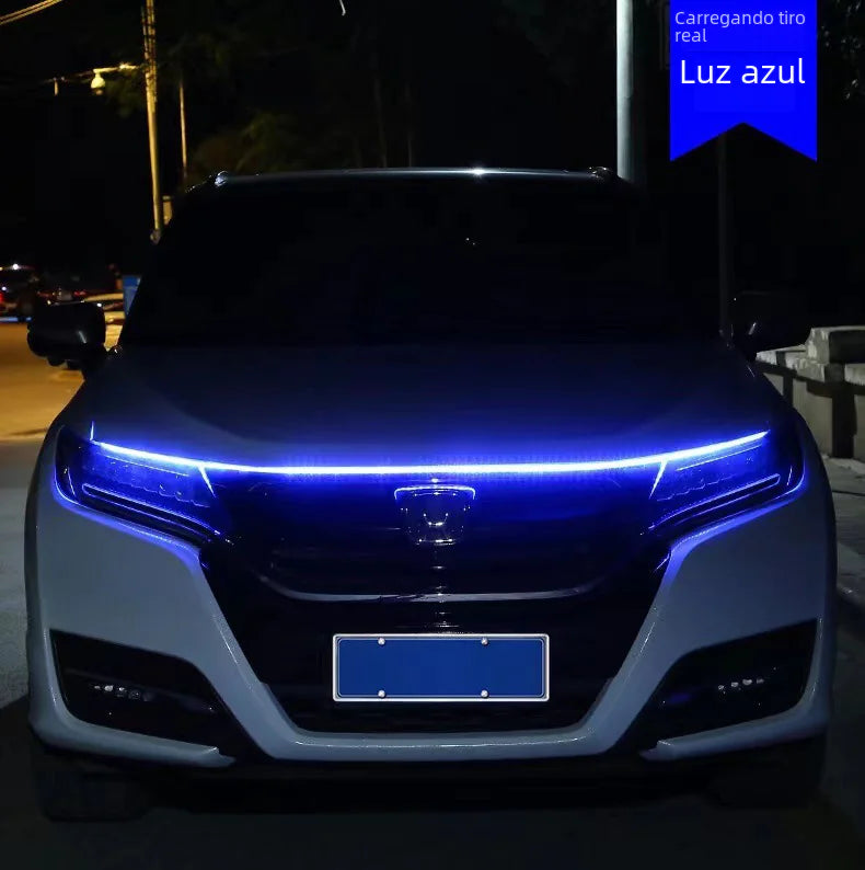 Car Start Scan LED Daytime Running Lights with Hood Decor - Joomcy