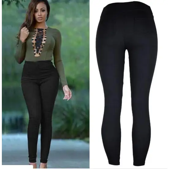 High-Waisted Pencil Pants - Cropped Length