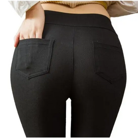 High-Waisted Pencil Pants - Cropped Length