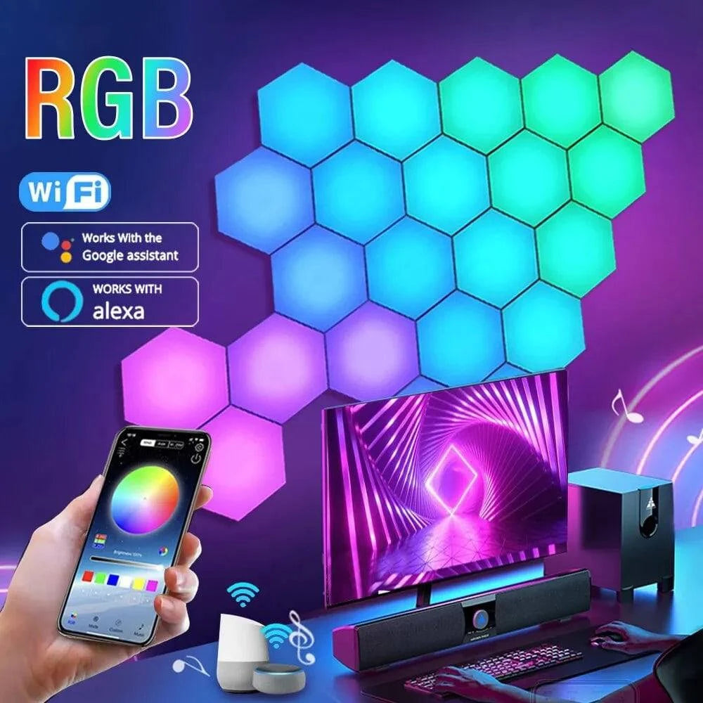 HoneyComb™ RGB Intelligent Hexagonal LED Lamp - Joomcy