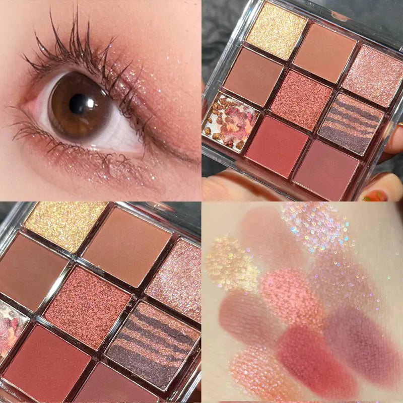 DIKALU Sunset Glow Nine-Color Eyeshadow Palette - Joomcy