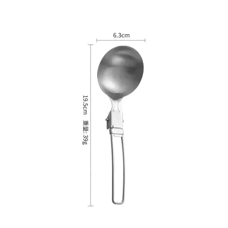 IronSpam™ Stainless Steel Folding Food Utensils for Outdoor Cooking - Joomcy
