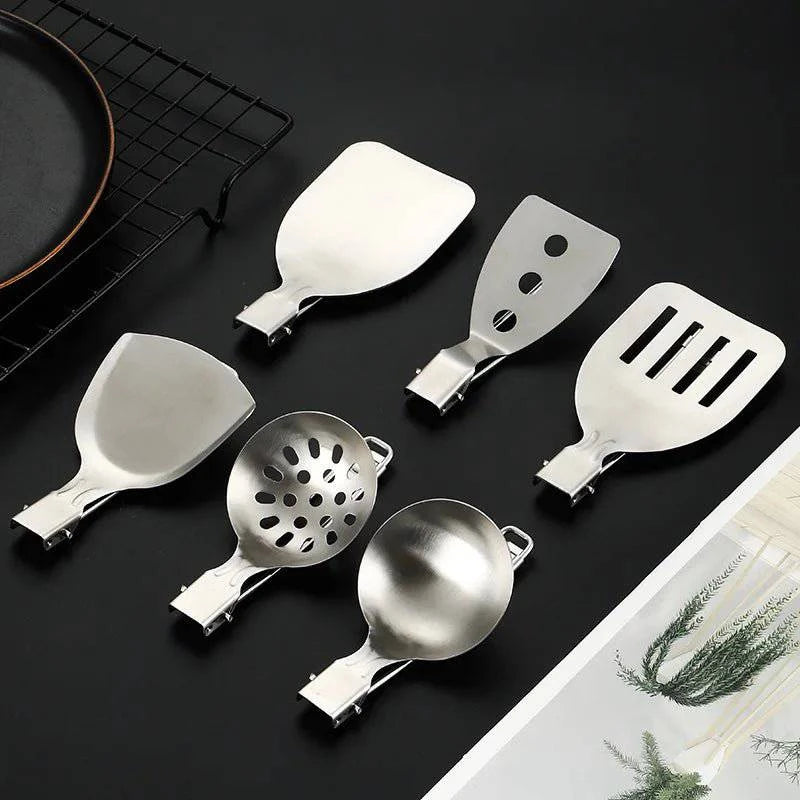 IronSpam™ Stainless Steel Folding Food Utensils for Outdoor Cooking - Joomcy