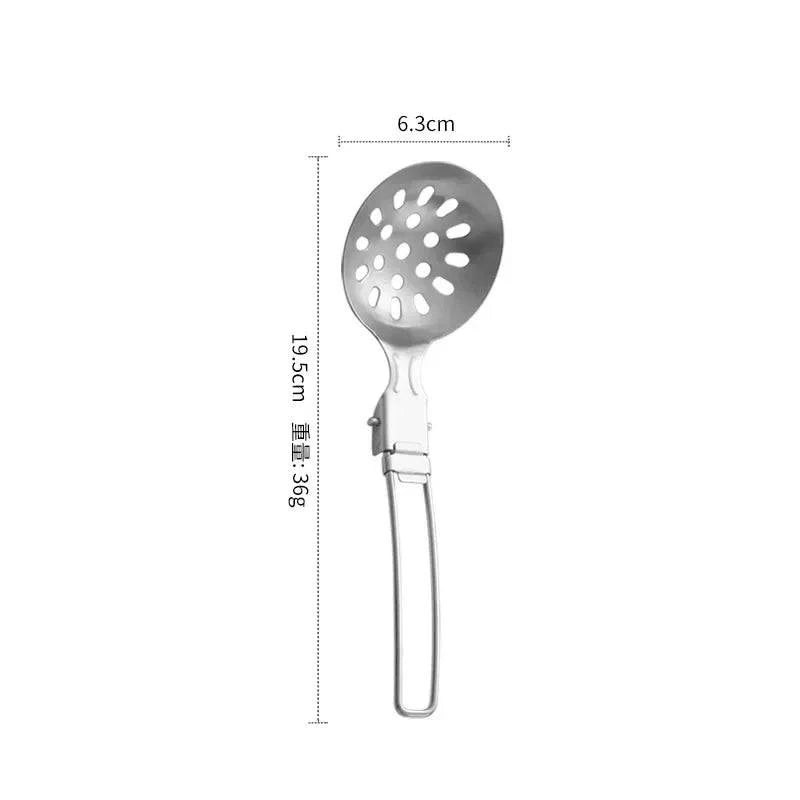 IronSpam™ Stainless Steel Folding Food Utensils for Outdoor Cooking - Joomcy